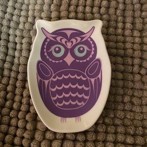 Purple owl - Ceramic Trinket Dish - BNIB